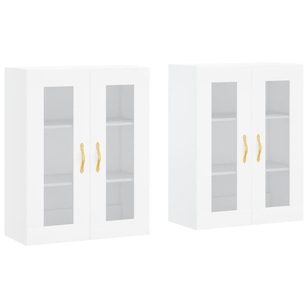 vidaXL Wall Mounted Cabinets 2 pcs White Engineered Wood