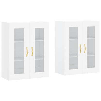 vidaXL Wall Mounted Cabinets 2 pcs White Engineered Wood