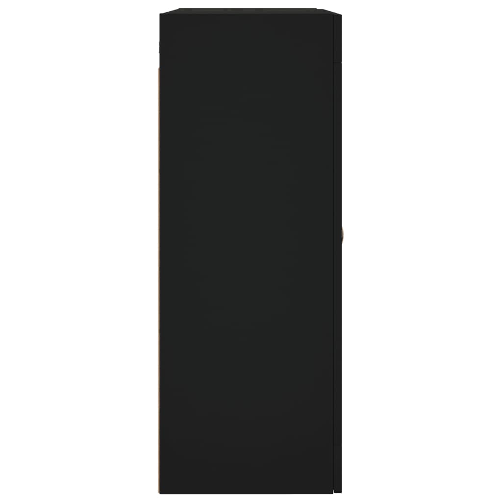 vidaXL Wall Mounted Cabinets 2 pcs Black Engineered Wood