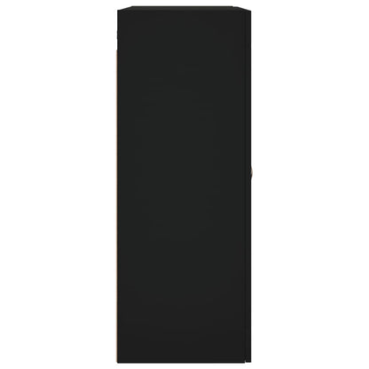 vidaXL Wall Mounted Cabinets 2 pcs Black Engineered Wood
