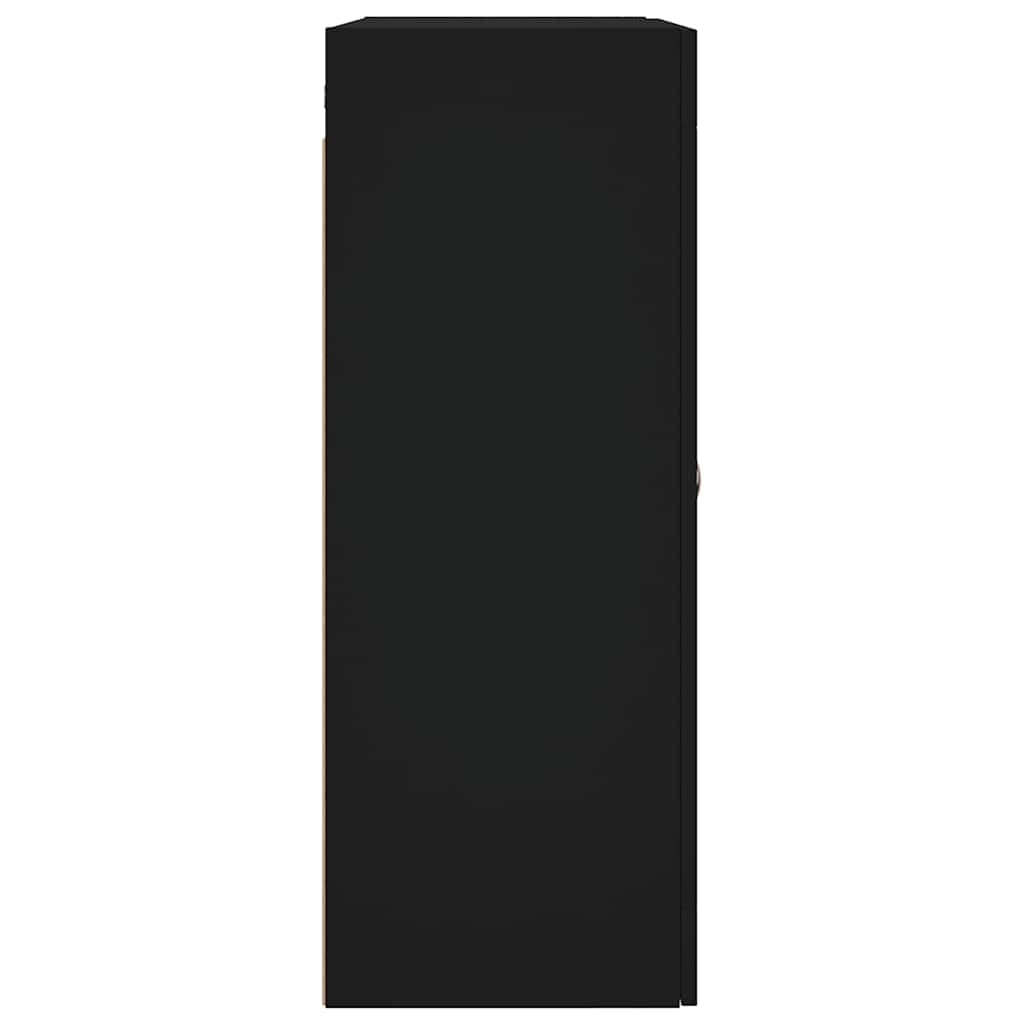 vidaXL Wall Mounted Cabinets 2 pcs Black Engineered Wood