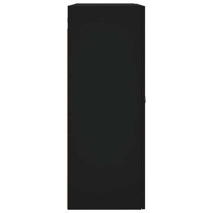 vidaXL Wall Mounted Cabinets 2 pcs Black Engineered Wood