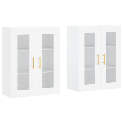 vidaXL Wall Mounted Cabinets 2 pcs White Engineered Wood
