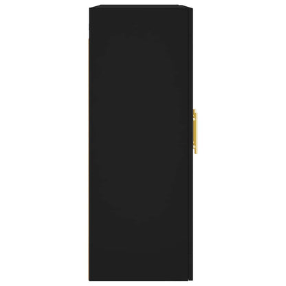 vidaXL Wall Mounted Cabinets 2 pcs Black Engineered Wood