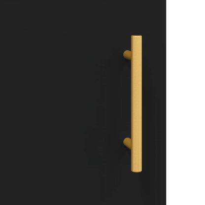 vidaXL Wall Mounted Cabinets 2 pcs Black Engineered Wood