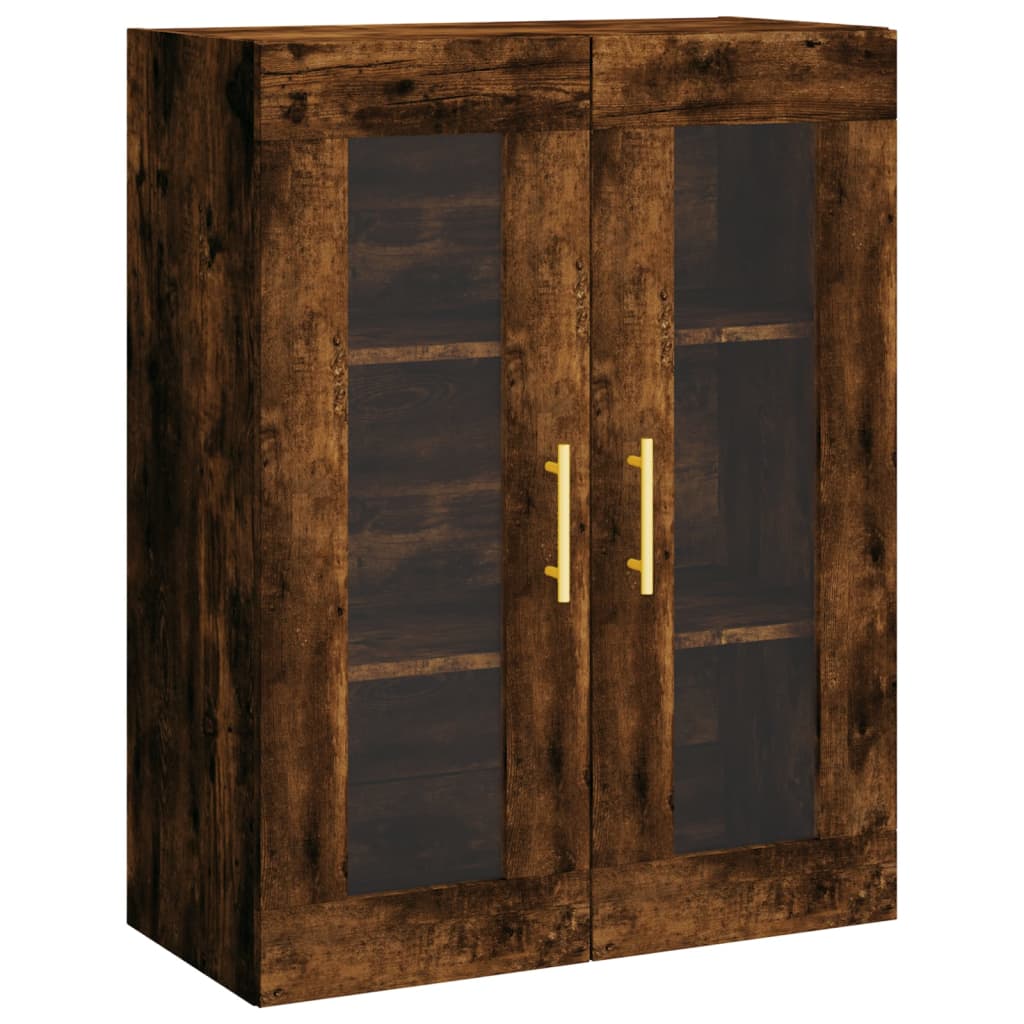 vidaXL Wall Mounted Cabinets 2 pcs Smoked Oak Engineered Wood