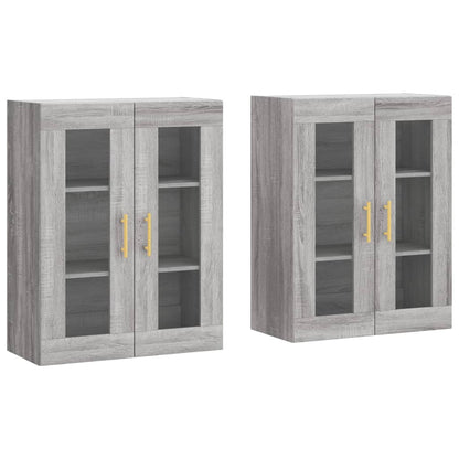 vidaXL Wall Mounted Cabinets 2 pcs Grey Sonoma Engineered Wood