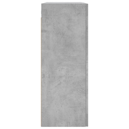 vidaXL Wall Mounted Cabinets 2 pcs Concrete Grey Engineered Wood