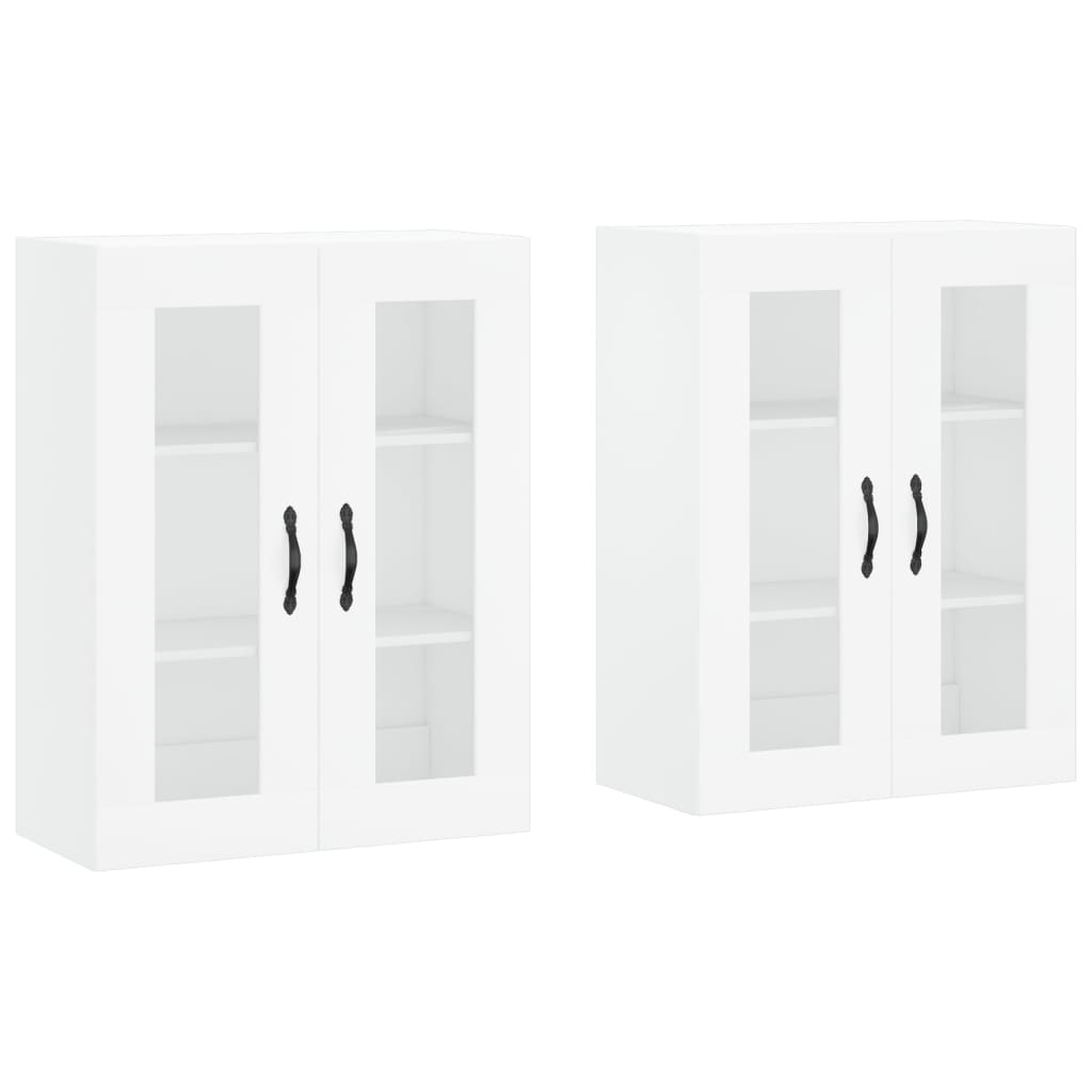 vidaXL Wall Mounted Cabinets 2 pcs White Engineered Wood