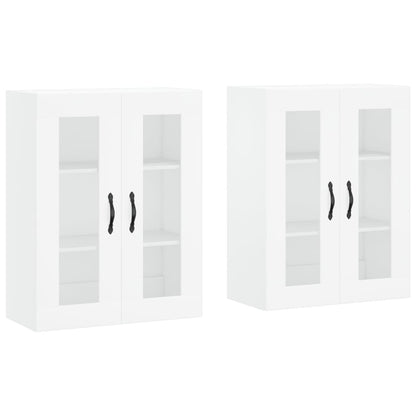 vidaXL Wall Mounted Cabinets 2 pcs White Engineered Wood