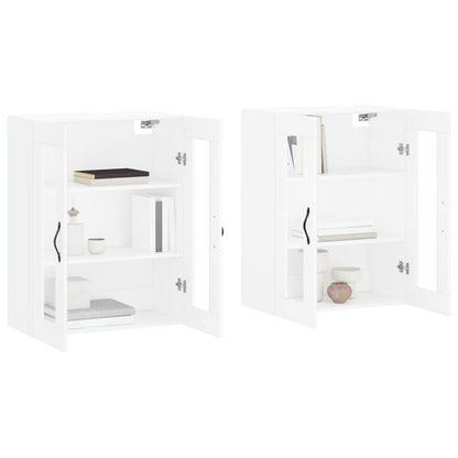 vidaXL Wall Mounted Cabinets 2 pcs White Engineered Wood