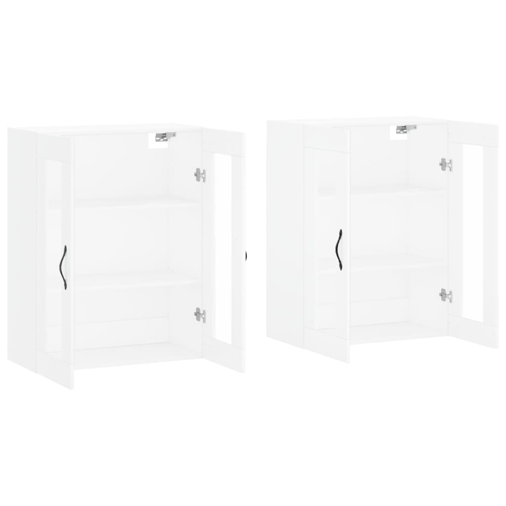 vidaXL Wall Mounted Cabinets 2 pcs White Engineered Wood