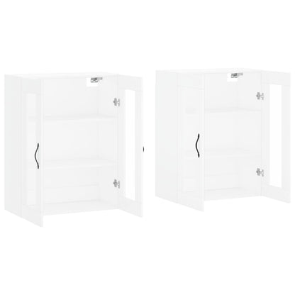 vidaXL Wall Mounted Cabinets 2 pcs White Engineered Wood