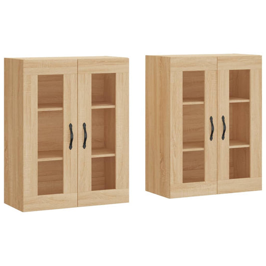 vidaXL Wall Mounted Cabinets 2 pcs Sonoma Oak Engineered Wood