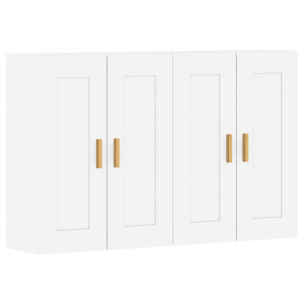 vidaXL Wall Mounted Cabinets 2 pcs White Engineered Wood