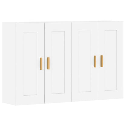 vidaXL Wall Mounted Cabinets 2 pcs White Engineered Wood