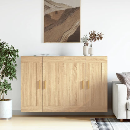 vidaXL Wall Mounted Cabinets 2 pcs Sonoma Oak Engineered Wood