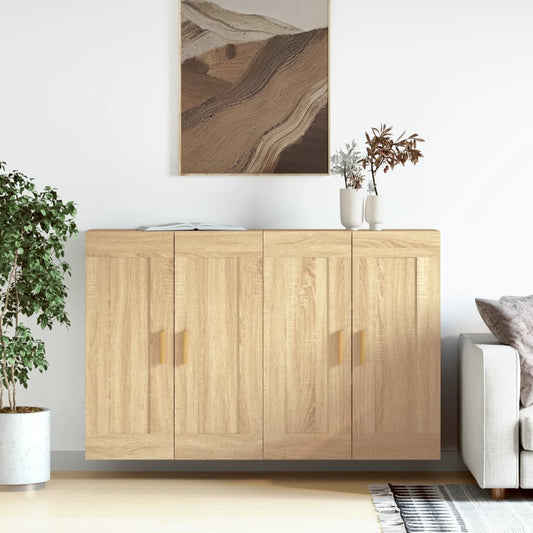 vidaXL Wall Mounted Cabinets 2 pcs Sonoma Oak Engineered Wood