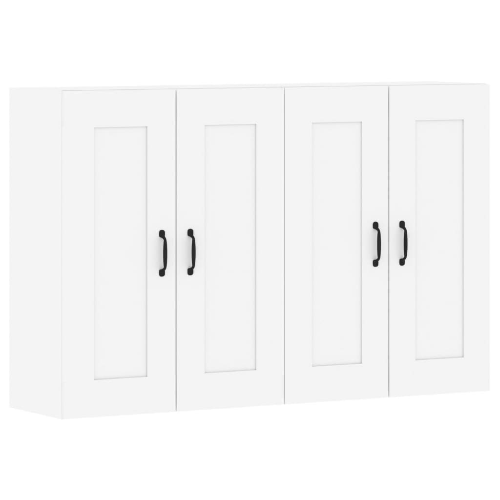 vidaXL Wall Mounted Cabinets 2 pcs White Engineered Wood