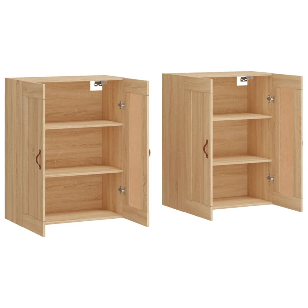 vidaXL Wall Mounted Cabinets 2 pcs Sonoma Oak Engineered Wood