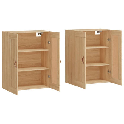 vidaXL Wall Mounted Cabinets 2 pcs Sonoma Oak Engineered Wood
