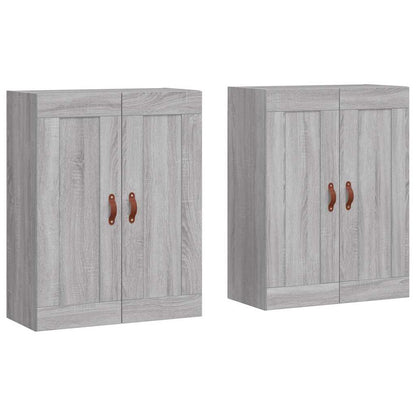 vidaXL Wall Mounted Cabinets 2 pcs Grey Sonoma Engineered Wood