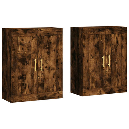 vidaXL Wall Mounted Cabinets 2 pcs Smoked Oak Engineered Wood