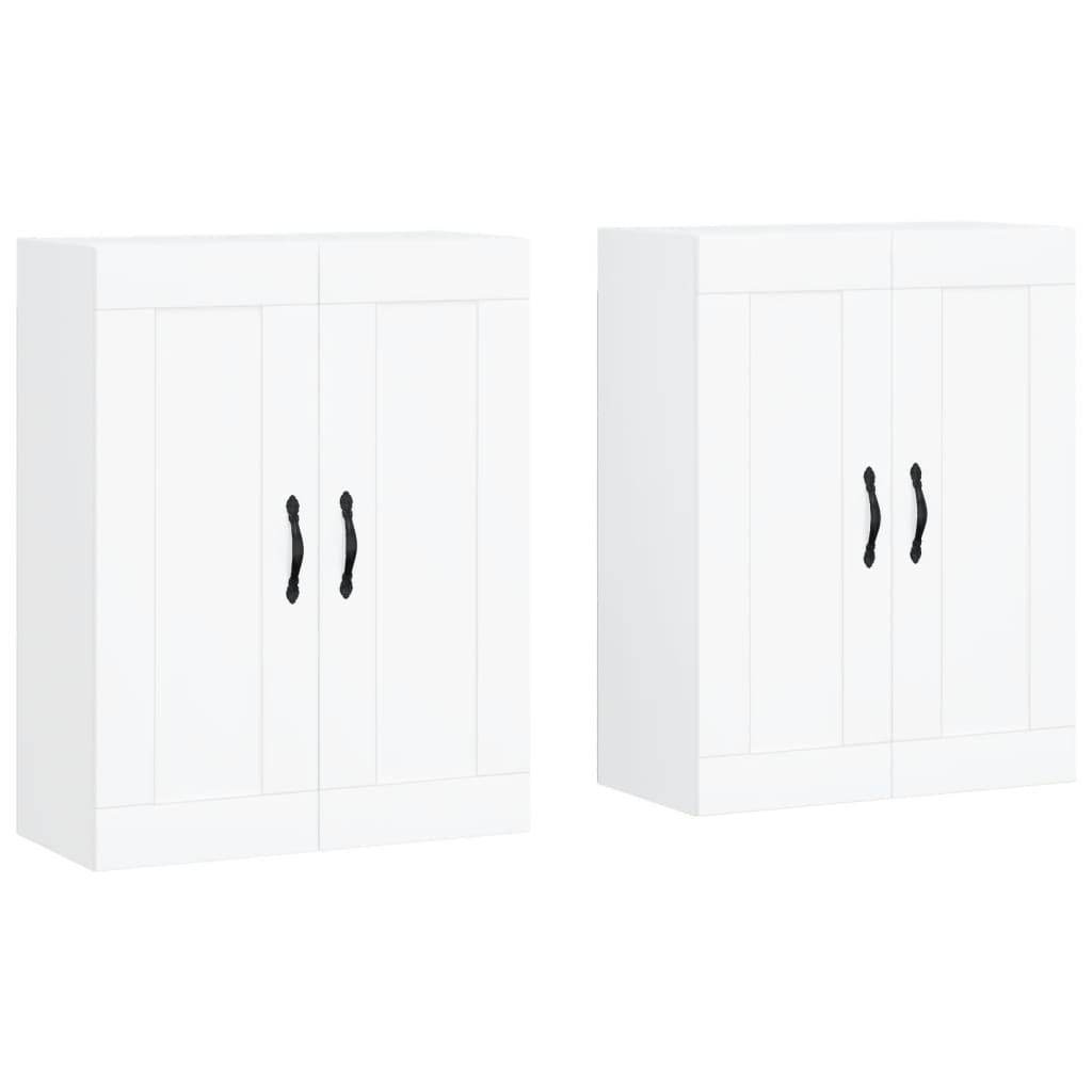 vidaXL Wall Mounted Cabinets 2 pcs White Engineered Wood