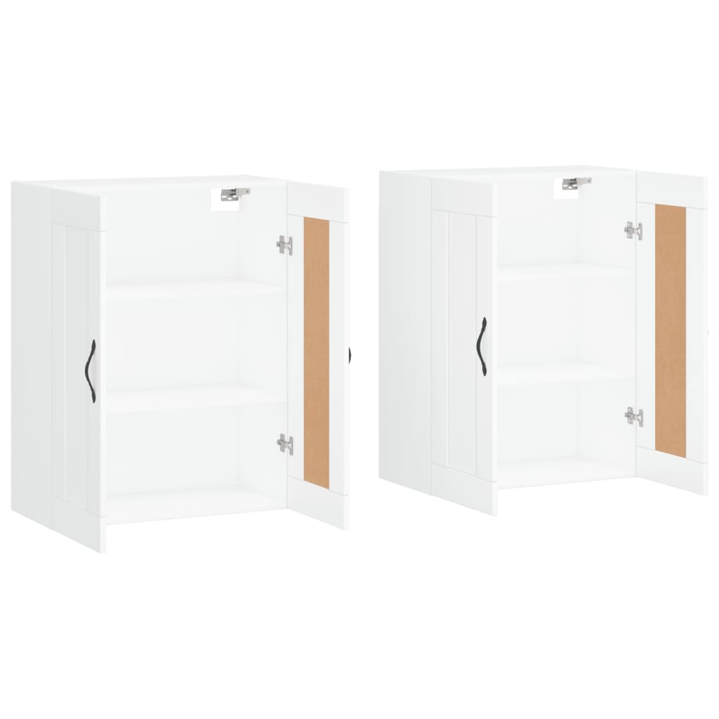 vidaXL Wall Mounted Cabinets 2 pcs White Engineered Wood