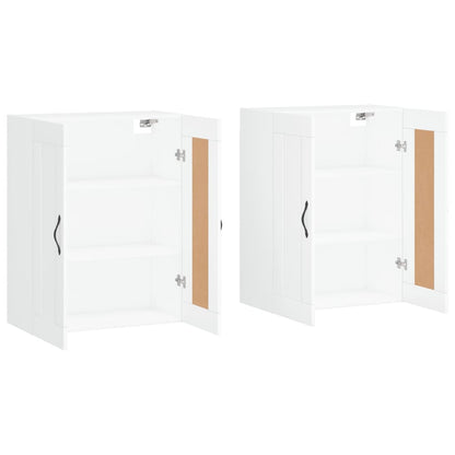 vidaXL Wall Mounted Cabinets 2 pcs White Engineered Wood