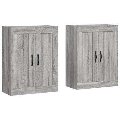 vidaXL Wall Mounted Cabinets 2 pcs Grey Sonoma Engineered Wood