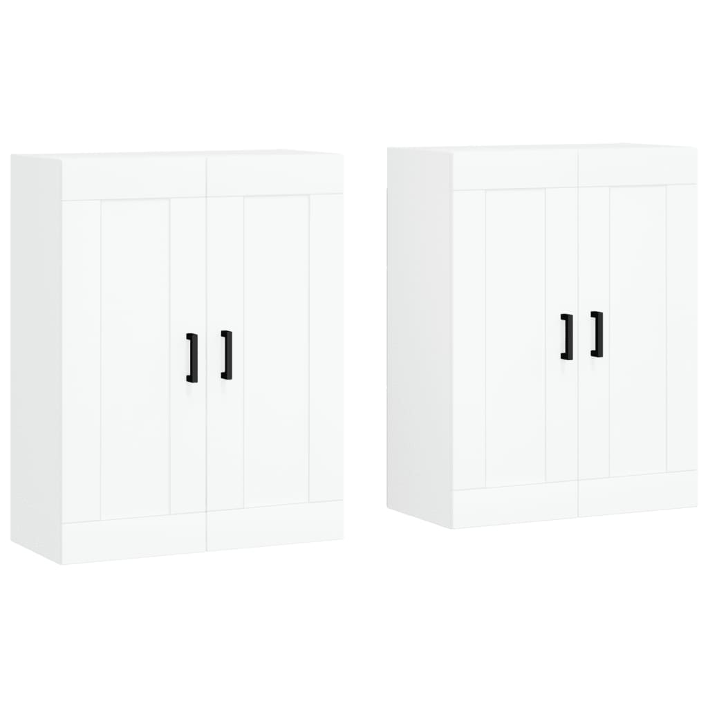 vidaXL Wall Mounted Cabinets 2 pcs White Engineered Wood