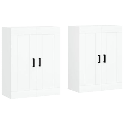 vidaXL Wall Mounted Cabinets 2 pcs White Engineered Wood
