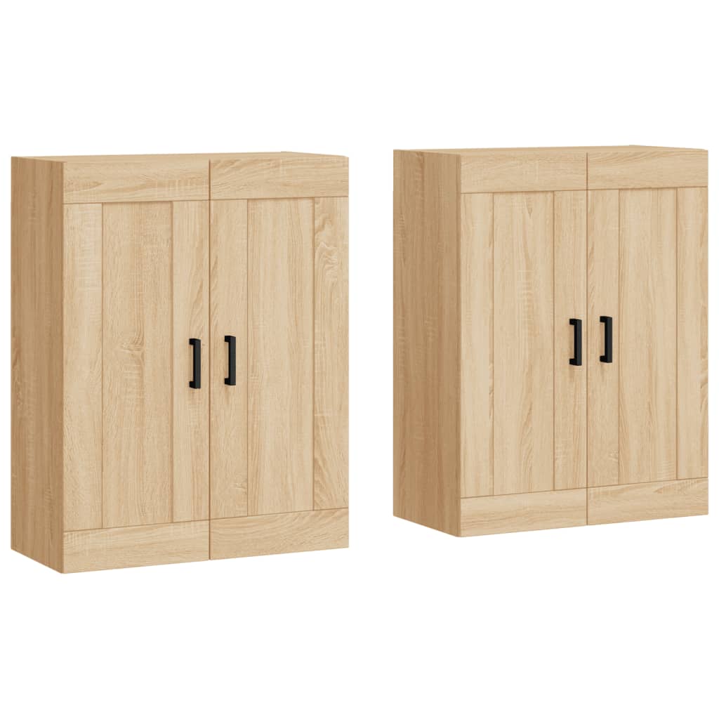 vidaXL Wall Mounted Cabinets 2 pcs Sonoma Oak Engineered Wood