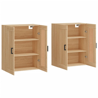 vidaXL Wall Mounted Cabinets 2 pcs Sonoma Oak Engineered Wood