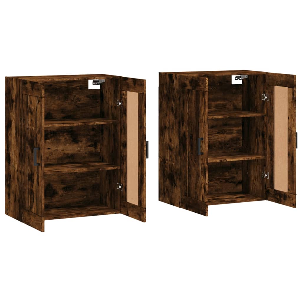 vidaXL Wall Mounted Cabinets 2 pcs Smoked Oak Engineered Wood