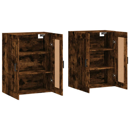 vidaXL Wall Mounted Cabinets 2 pcs Smoked Oak Engineered Wood