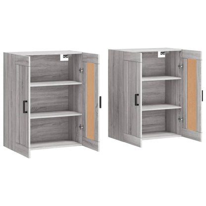 vidaXL Wall Mounted Cabinets 2 pcs Grey Sonoma Engineered Wood