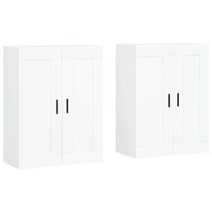 vidaXL Wall Mounted Cabinets 2 pcs White Engineered Wood
