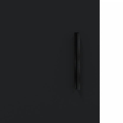 vidaXL Wall Mounted Cabinets 2 pcs Black Engineered Wood