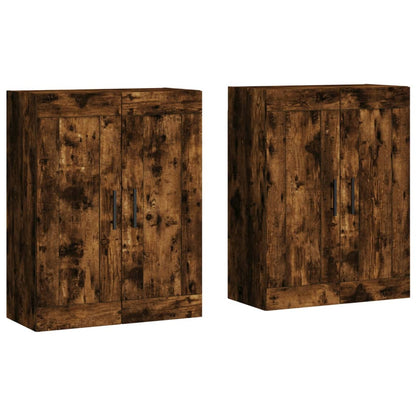 vidaXL Wall Mounted Cabinets 2 pcs Smoked Oak Engineered Wood