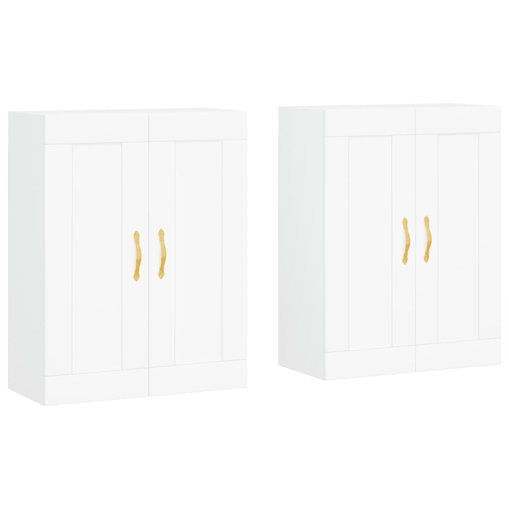 vidaXL Wall Mounted Cabinets 2 pcs White Engineered Wood