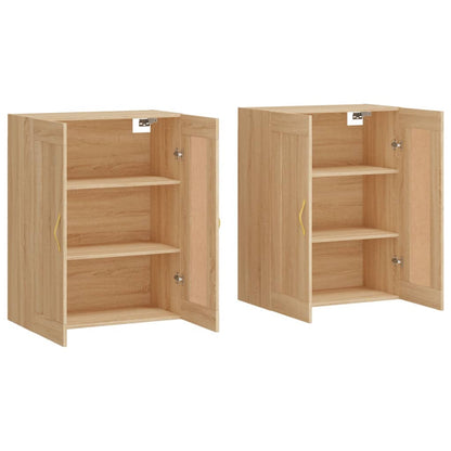 vidaXL Wall Mounted Cabinets 2 pcs Sonoma Oak Engineered Wood