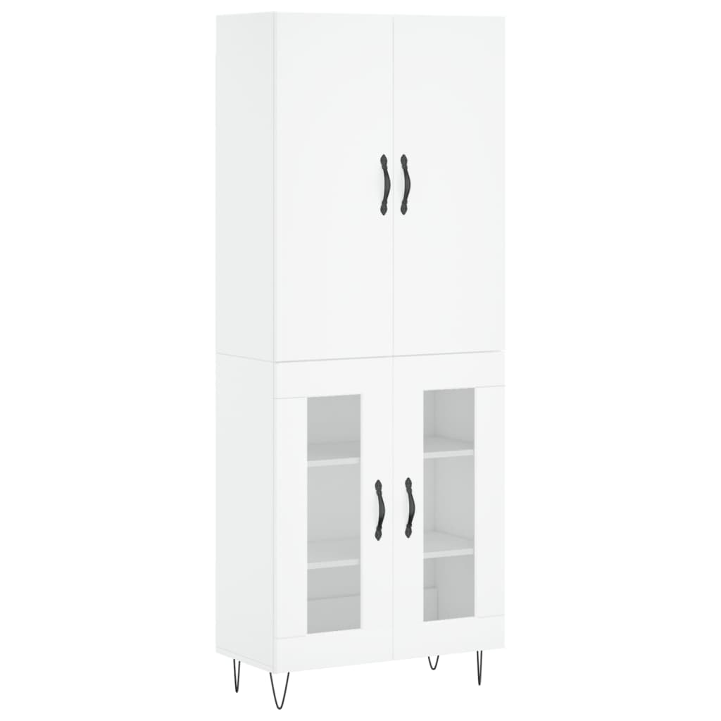 vidaXL Highboard White 69,5x34x180 cm Engineered Wood