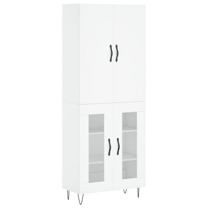vidaXL Highboard White 69,5x34x180 cm Engineered Wood