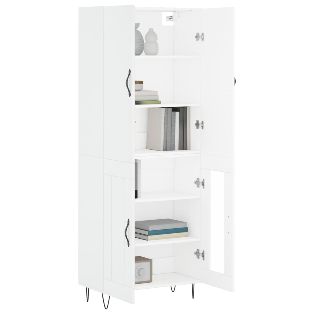 vidaXL Highboard White 69,5x34x180 cm Engineered Wood