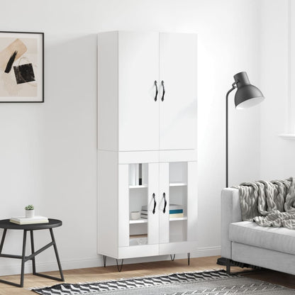 vidaXL Highboard White 69,5x34x180 cm Engineered Wood