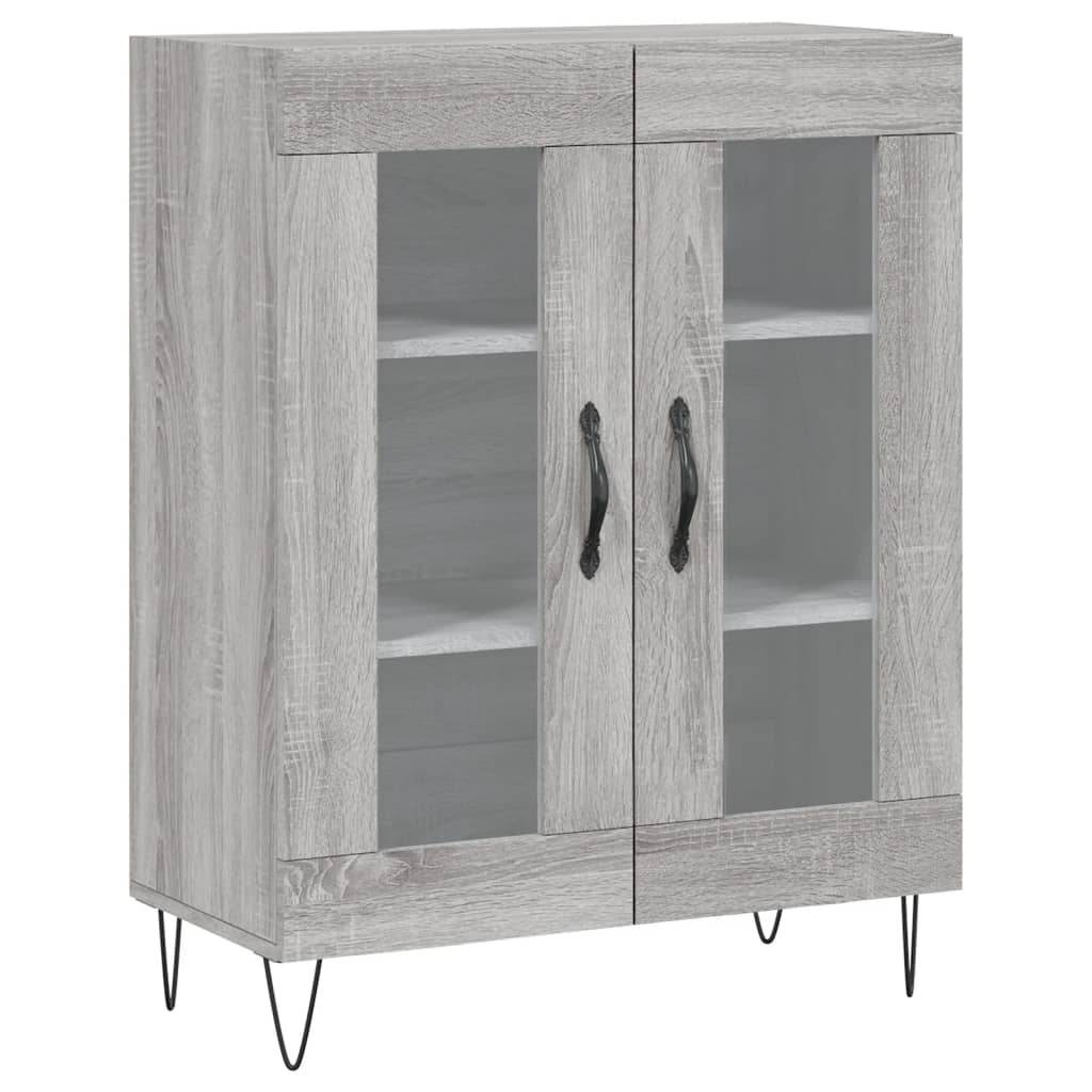 vidaXL Highboard Grey Sonoma 69.5x34x180 cm Engineered Wood