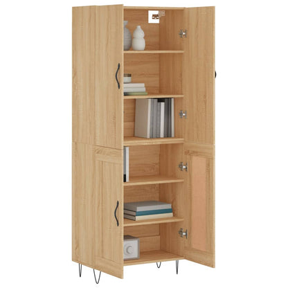 vidaXL Highboard Sonoma Oak 69,5x34x180 cm Engineered Wood