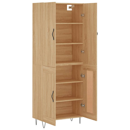 vidaXL Highboard Sonoma Oak 69,5x34x180 cm Engineered Wood